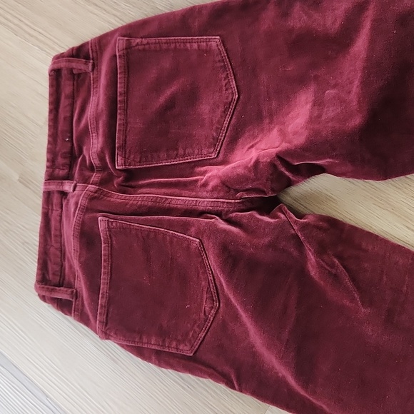 The Frame velvet burgundy jeans - Picture 3 of 5